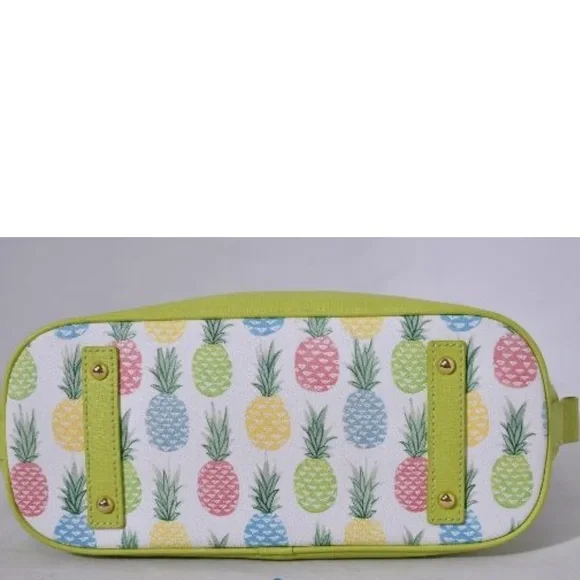 Dooney & Bourke Green and Yellow Satchel with Pineapple Design Women’s EUC